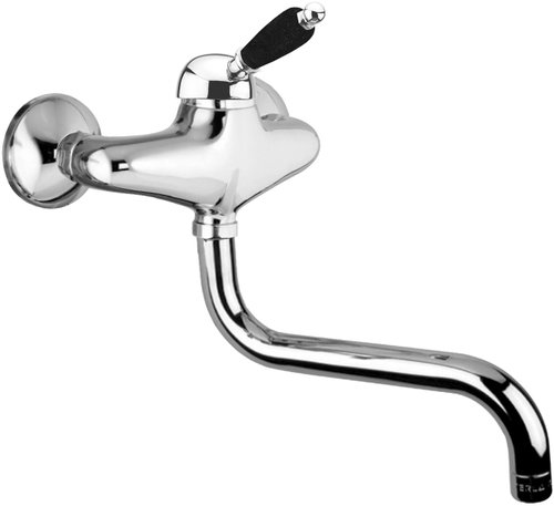 SAPHO KIRKÉ BLACK wall-mounted mixer, black lever, chrome KI15NC - Tap - Main image