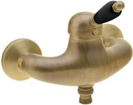 SAPHO KIRKÉ BLACK wall mounted shower mixer, black lever, bronze KI11NB - Tap