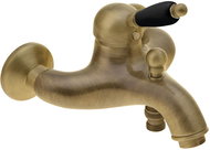 SAPHO KIRKÉ BLACK wall-mounted bath mixer, black lever, bronze KI10NB - Tap