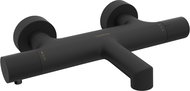 SAPHO SOLARIS wall-mounted thermostatic bath mixer, black matt WD010B - Tap