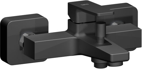 SAPHO TURSI wall-mounted bath tub mixer, black matt TI010B - Tap - Main image