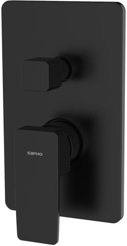 SAPHO TURSI concealed shower mixer, 2 outlets, rotary switch, mat black TI043B - Tap - Main image