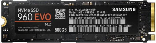 Samsung 960 EVO 500GB Main image Samsung 960 EVO 500GB - SSD - Main image