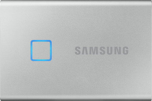 Samsung Portable SSD T7 Touch 500GB Silver Main image Samsung Portable SSD T7 Touch 500GB Silver - External Hard Drive - Main image