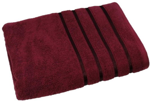 Sasco global Osuška Four stripes bordó 70 × 140 cm - Bath Towel - Main image
