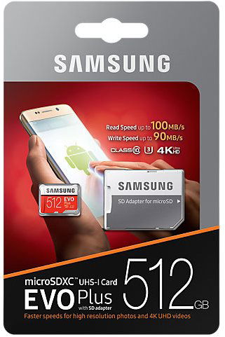 Samsung microsdxc 512gb 2025 evo plus