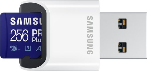 Samsung MicroSDXC 256 GB PRO Plus + USB Adapter Hauptbild Samsung MicroSDXC 256 GB PRO Plus + USB Adapter - Speicherkarte - Hauptbild