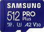 Pamäťová karta Samsung MicroSDXC 512 GB PRO Plus + SD adaptér (2023) - Paměťová karta