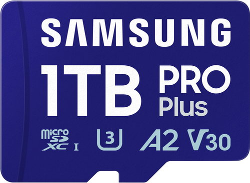 Samsung MicroSDXC 1TB PRO Plus + SD Adapter (2023) Main image Samsung MicroSDXC 1TB PRO Plus + SD Adapter (2023) - Memory Card - Main image