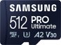 Paměťová karta Samsung MicroSDXC 512GB PRO Ultimate + SD adaptér - Paměťová karta