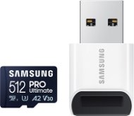Samsung MicroSDXC 512 GB PRO Ultimate + USB adapter (2023) - Memóriakártya