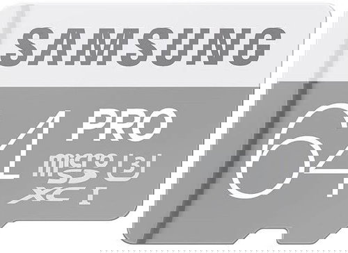 Samsung 64 GB micro SDXC Class 10 UHS-PRO 3 + SD Adapter Fő fotó Samsung 64 GB micro SDXC Class 10 UHS-PRO 3 + SD Adapter - Memory Card - Fő fotó