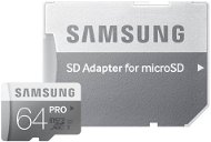 Samsung MicroSDXC 64GB Class 10 PRO UHS 3 + SD adaptér - Paměťová karta