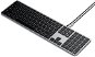 Billentyűzet Satechi Slim W3 USB-C BACKLIT Wired Keyboard - Space Grey - US - Klávesnice