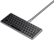 Satechi Slim W1 USB-C BACKLIT Wired Keyboard - Space Grey - US - Billentyűzet