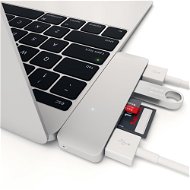 Satechi C-típusú alumínium USB COMBO hub (3x USB 3.0, MicroSD) - ezüst - Port replikátor