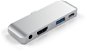 Satechi Aluminium Type-C Mobile Pro Hub (HDMI 4k,1× Jack 3 mm, 1× USB-A, 1× USB-C) – Silver - Replikátor portov