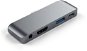 Satechi Aluminium Type-C Mobile Pro Hub (HDMI 4k,1× Jack 3 mm, 1× USB-A, 1× USB-C) – Space Grey - Replikátor portov