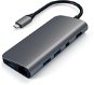 Satechi Aluminum Type-C Multimedia Adapter (HDMI 4K, 1x USB-C, Ethernet, 1x USB 3.0, MicroSD, MiniDP - Port Replicator