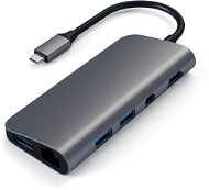 Satechi Aluminium Type-C Multimedia Adapter (HDMI 4K,1× USB-C, Ethernet,1× USB 3.0, MicroSD, MiniDP) - Replikátor portov