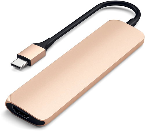Satechi Typ-C Slim Multimedia Adapter V2 - Gold - Dockingstation - Hauptbild
