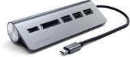 Satechi Aluminium Type-C USB Hub (3× USB 3.0, MicroSD) – Space Gray - Replikátor portov