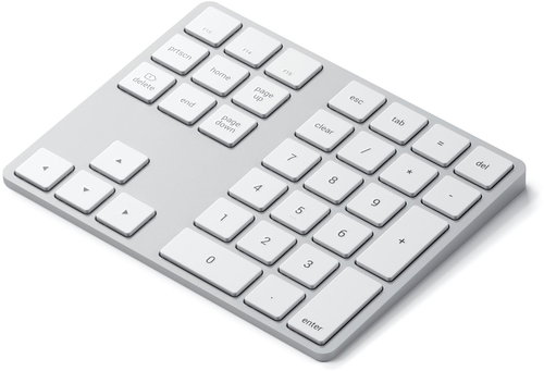 Satechi Aluminium Bluetooth Extended Keypad - Silver Main image Satechi Aluminium Bluetooth Extended Keypad - Silver - Numeric Keypad - Main image