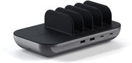 Satechi Dock 5 Multi-device Charging Station (2xUSB-C PD 20 W, 2x USB-A 12W, Wireless) - Space Grey - AC Adapter