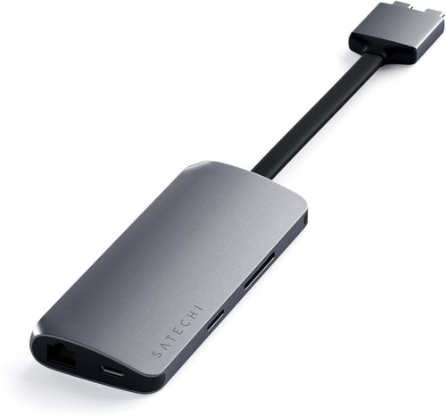 Satechi Type-C Dual Multimedia Adapter - Space Grey - Docking Station - Main image