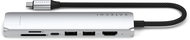 Satechi 7v1 USB-C Slim Multiport adaptér s Ethernetem - Stříbrný - USB Hub