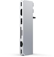 Satechi Pro Hub Max (1× USB4,1× HDMI 4K 60 Hz,1× USB-A3.0,1× micro/SD,1× Ethernet,1× USB-C,1× Audio) – Silver - Replikátor portov
