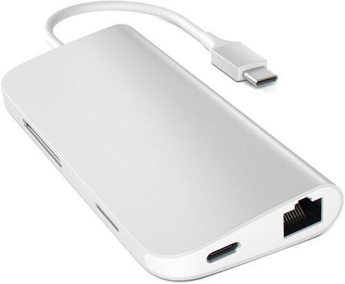 Satechi Aluminium Type-C Multi-Port Adapter - Silver - Docking Station - Main image