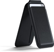 Satechi Vegan-Leather Magnetic Wallet Stand Black - MagSafe tárca