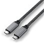 Satechi USB4 C-To-C Braided Cable 40 Gbps, 80 cm, szürke - Adatkábel
