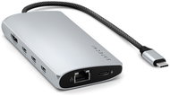Satechi USB-C MultiPort Adapter 8K with Ethernet V3 - Silver - Docking Station