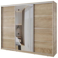 Cheapest furniture - NEJBY BARNABA 250 cm with sliding doors, oak sonoma - Wardrobe
