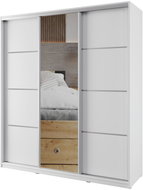 Cheapest furniture - NEJBY BARNABA 180 cm with sliding door, white - Wardrobe