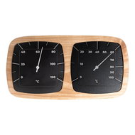 NARVI Sauna thermometer with hygrometer, black - Sauna Thermometer