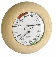 TFA Sauna thermometer with hygrometer, wooden frame - Sauna Thermometer