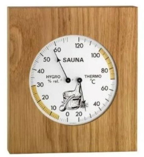 TFA Sauna thermometer with hygrometer, oak combi - Sauna Thermometer - Main image