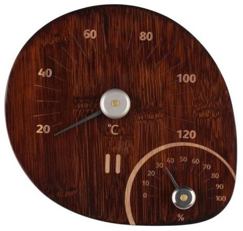 Tammer Brands Oy Rento Sauna thermometer, hygrometer, dark bamboo - Sauna Thermometer - Main image
