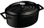 LAVA METAL Cast Iron Pot, Oval 31cm - Black - Pot