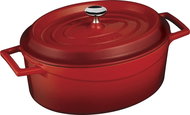 LAVA METAL Cast Iron Pot, Oval 33cm - Red - Pot