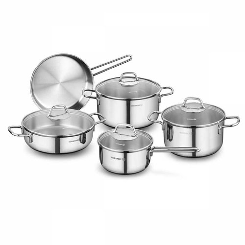 Korkmaz Perla - set of stainless steel pots 9pcs - Kitchenware Set - Main image
