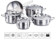 Korkmaz Alfa - Set of Stainless-steel Pots - Kitchenware Set