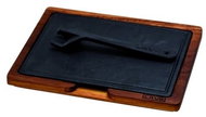 LAVA METAL Cast Iron Plate 25x18cm with a Small Wooden Base - Plate