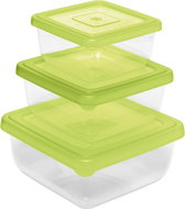 Branq Set of Arctic Food Jars - (0.5l + 0.85l + 1.35l) - Square - Food Container Set