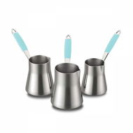 Korkmaz Flora - Turquoise Turkish Coffee Set - Cezve