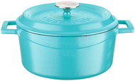 LAVA METAL Cast Iron Pot, Round 24cm - Turquoise - Pot