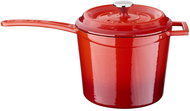 LAVA METAL Cast Iron Tall Saucepan 18cm - Red - Saucepan